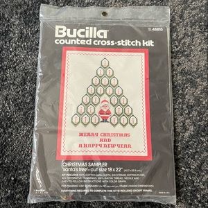 Bucilla Cross stitch Santa Tree Christmas New